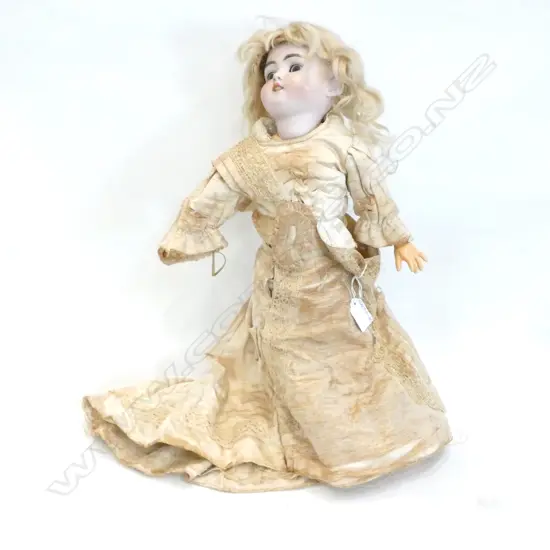 HEINRICH HANDWERCK SIMON HALBIG 1070 DOLL WITH STAND - H 500MM.